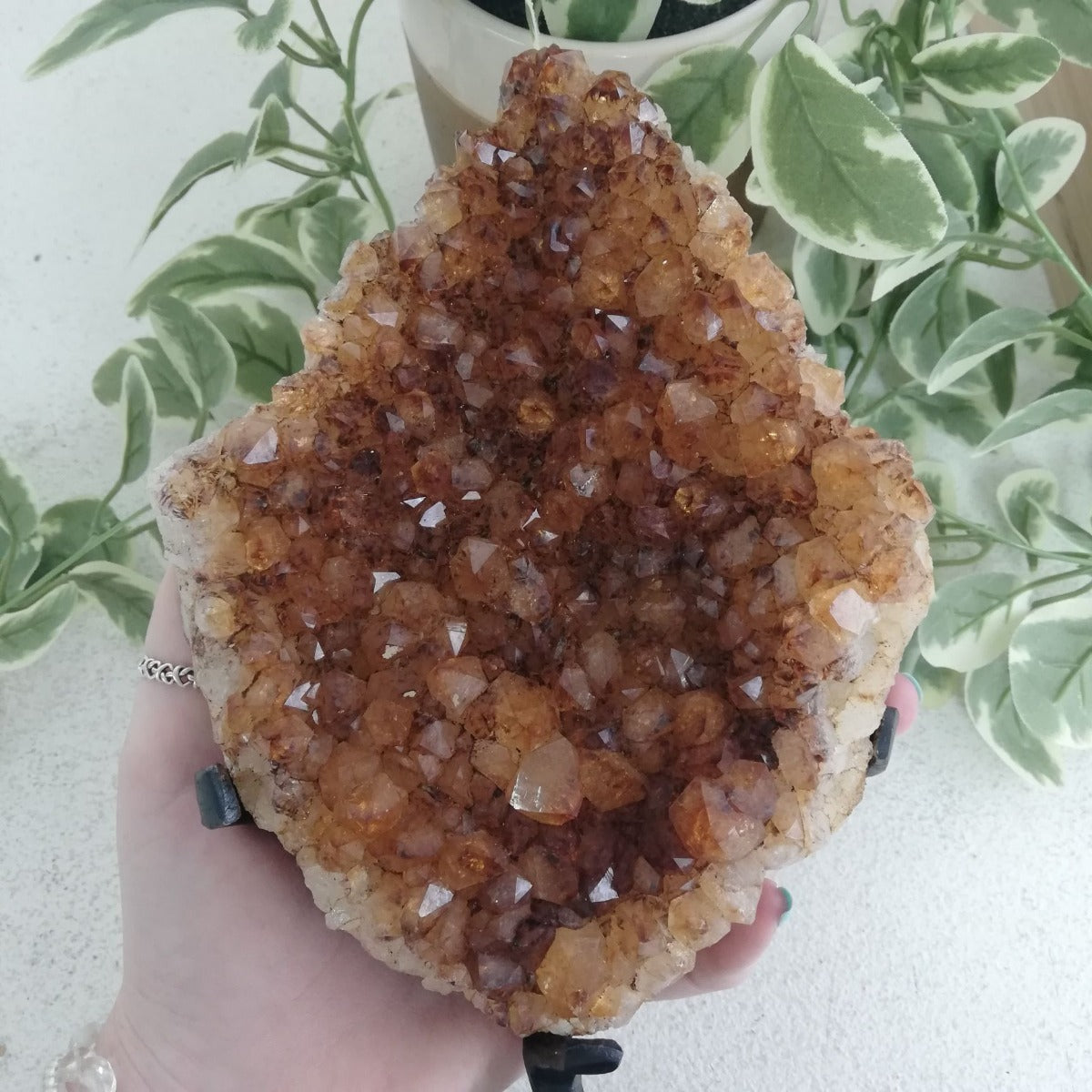 Citrine Cluster On Stand - 06 Citrine Cluster On Stand - 06